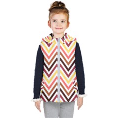 Chevron V Kids  Hooded Puffer Vest by GardenOfOphir