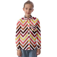 Chevron V Kids  Long Sleeve Shirt by GardenOfOphir