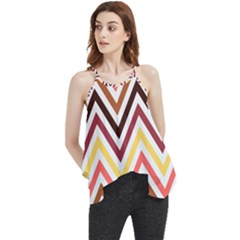 Chevron V Flowy Camisole Tank Top by GardenOfOphir