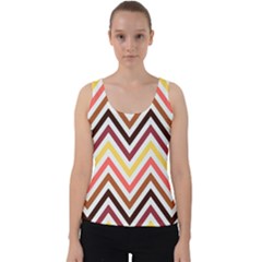 Chevron V Velvet Tank Top by GardenOfOphir