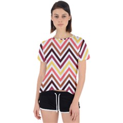 Chevron V Open Back Sport Tee by GardenOfOphir