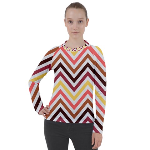 Chevron V Women s Pique Long Sleeve Tee by GardenOfOphir