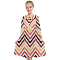 Chevron V Kids  Midi Sailor Dress by GardenOfOphir