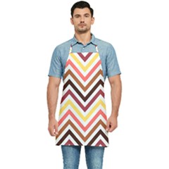 Chevron V Kitchen Apron by GardenOfOphir