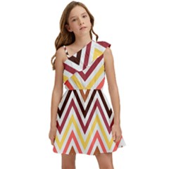 Chevron V Kids  One Shoulder Party Dress by GardenOfOphir