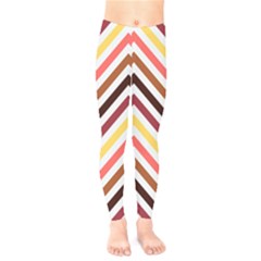 Chevron V Kids  Classic Winter Leggings by GardenOfOphir