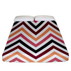 Chevron Iv Fitted Sheet (queen Size) by GardenOfOphir