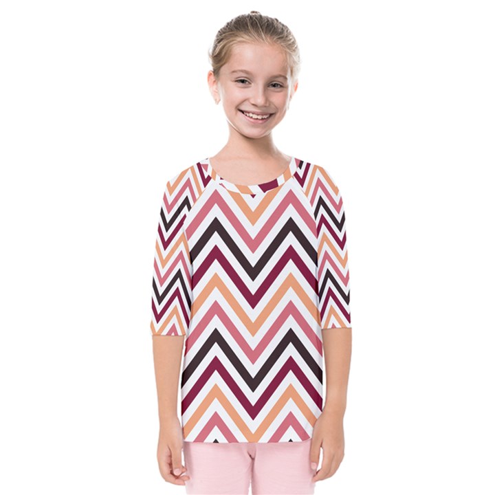 Chevron Iv Kids  Quarter Sleeve Raglan Tee