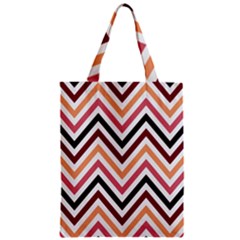 Chevron Iv Zipper Classic Tote Bag by GardenOfOphir