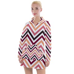 Chevron Iv Women s Long Sleeve Casual Dress by GardenOfOphir