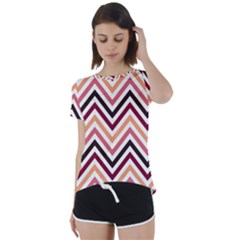 Chevron Iv Short Sleeve Open Back Tee by GardenOfOphir