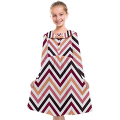 Chevron Iv Kids  Midi Sailor Dress by GardenOfOphir