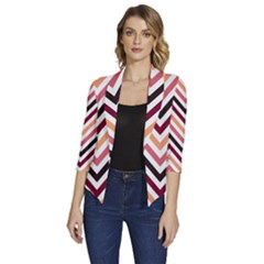 Chevron Iv Women s Draped Front 3/4 Sleeve Shawl Collar Jacket