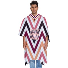 Chevron Iv Men s Hooded Rain Ponchos by GardenOfOphir