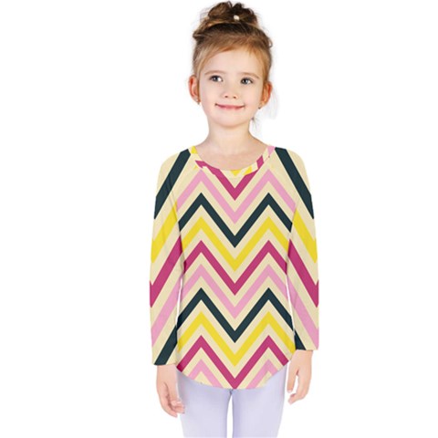 Chevron I Kids  Long Sleeve Tee by GardenOfOphir