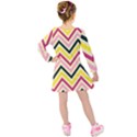 Chevron I Kids  Long Sleeve Velvet Dress View2