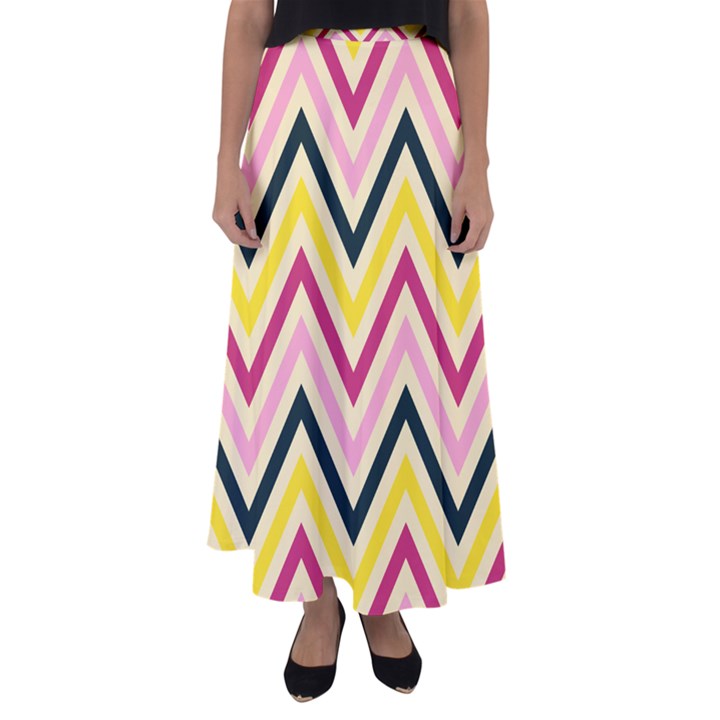 Chevron I Flared Maxi Skirt