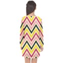 Chevron I Long Sleeve Chiffon Shift Dress  View2