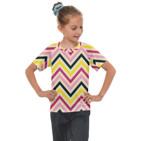 Chevron I Kids  Mesh Piece Tee by GardenOfOphir