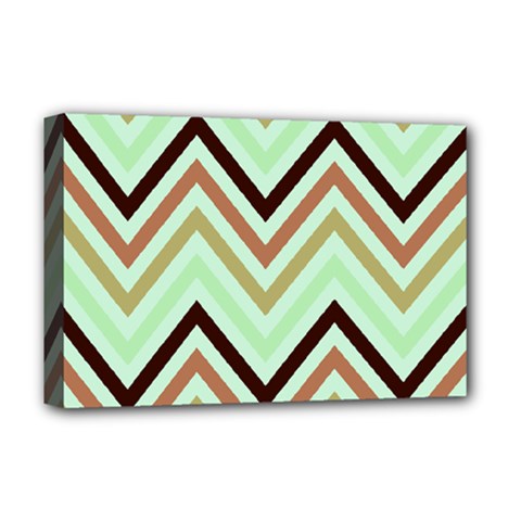 Chevron Iii Deluxe Canvas 18  X 12  (stretched) by GardenOfOphir