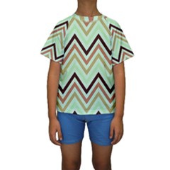 Chevron Iii Kids  Short Sleeve Swimwear by GardenOfOphir