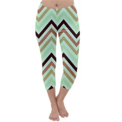 Chevron Iii Capri Winter Leggings  by GardenOfOphir