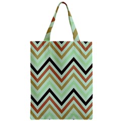 Chevron Iii Zipper Classic Tote Bag by GardenOfOphir