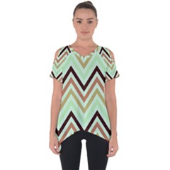 Chevron Iii Cut Out Side Drop Tee by GardenOfOphir