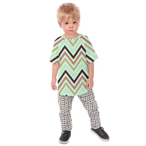 Chevron Iii Kids  Raglan Tee by GardenOfOphir