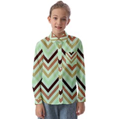 Chevron Iii Kids  Long Sleeve Shirt by GardenOfOphir