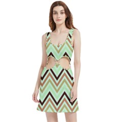 Chevron Iii Velour Cutout Dress by GardenOfOphir