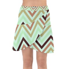 Chevron Iii Wrap Front Skirt by GardenOfOphir