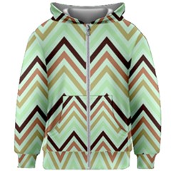 Chevron Iii Kids  Zipper Hoodie Without Drawstring