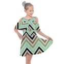 Chevron Iii Kids  Shoulder Cutout Chiffon Dress View1