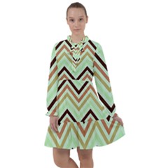 Chevron Iii All Frills Chiffon Dress by GardenOfOphir