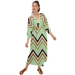 Chevron Iii Grecian Style  Maxi Dress by GardenOfOphir