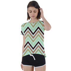 Chevron Iii Short Sleeve Open Back Tee by GardenOfOphir