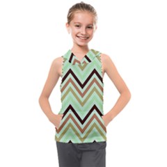 Chevron Iii Kids  Sleeveless Hoodie by GardenOfOphir