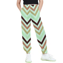 Chevron Iii Kids  Elastic Waist Pants by GardenOfOphir