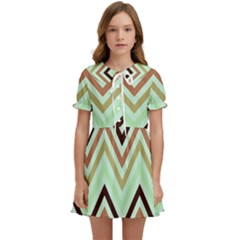 Chevron Iii Kids  Sweet Collar Dress by GardenOfOphir