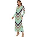 Chevron Iii Long Sleeve Longline Maxi Dress View2