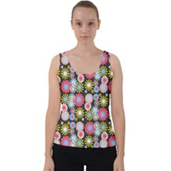 Pretty Flowers Velvet Tank Top by GardenOfOphir