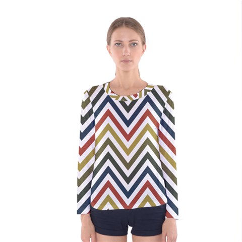 Chevron Ii Women s Long Sleeve Tee by GardenOfOphir