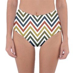 Chevron Ii Reversible High-waist Bikini Bottoms by GardenOfOphir