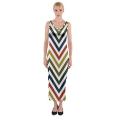 Chevron Ii Fitted Maxi Dress by GardenOfOphir