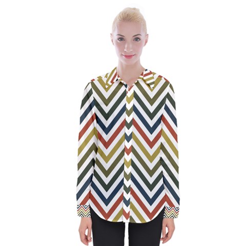 Chevron Ii Womens Long Sleeve Shirt by GardenOfOphir