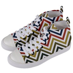 Chevron Ii Women s Mid-top Canvas Sneakers by GardenOfOphir