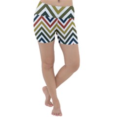 Chevron Ii Lightweight Velour Yoga Shorts by GardenOfOphir