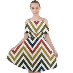 Chevron Ii Cut Out Shoulders Chiffon Dress by GardenOfOphir