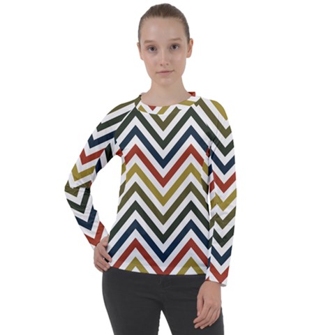 Chevron Ii Women s Long Sleeve Raglan Tee by GardenOfOphir